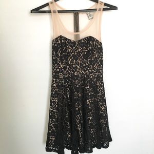 Black Lace Dress Sheer Straps